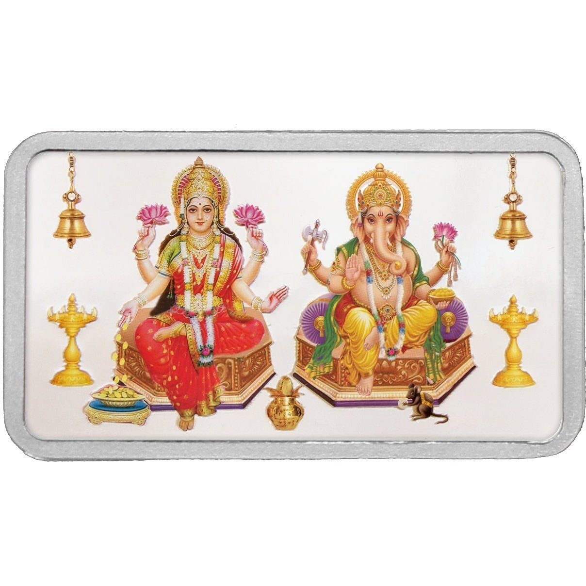 Kundan 100 gm, 999 Silver Lakshmi Ganesh Precious Coin