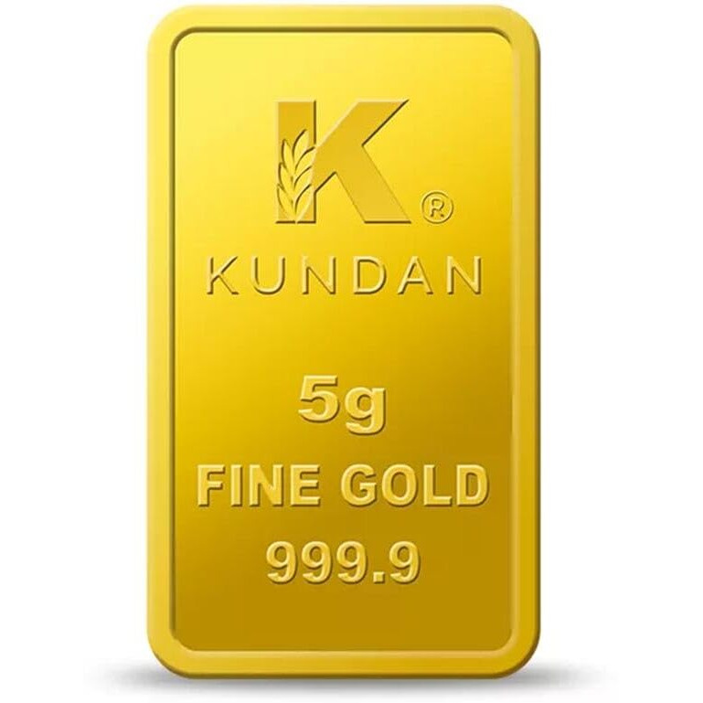 Kundan 24k (999.9) Lord Ganesh 5 gm Yellow Gold Bar