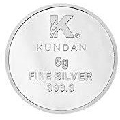 Kundan 5 gm (999.9) Lakshmi Ganesh Silver Precious Coin