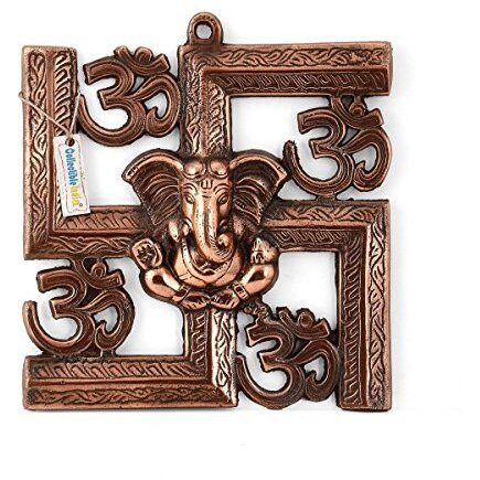 Collectible India Diwali Gifts Lord Ganesh Om Swastik Wall Hanging Decor Swastika Ganesha Idols Figurine Diwali Gifts Home Decoration Items