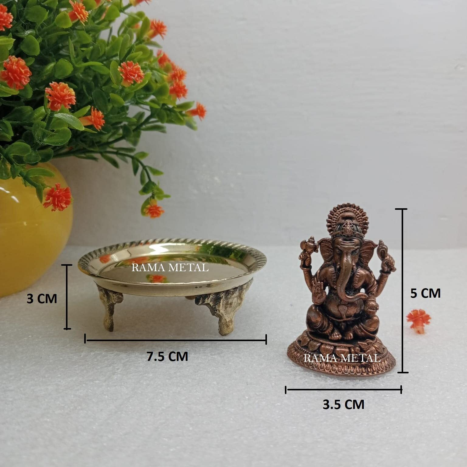 RAMA METAL Copper Ganesh Idol | Ganesha VINAYAGA Copper Idol