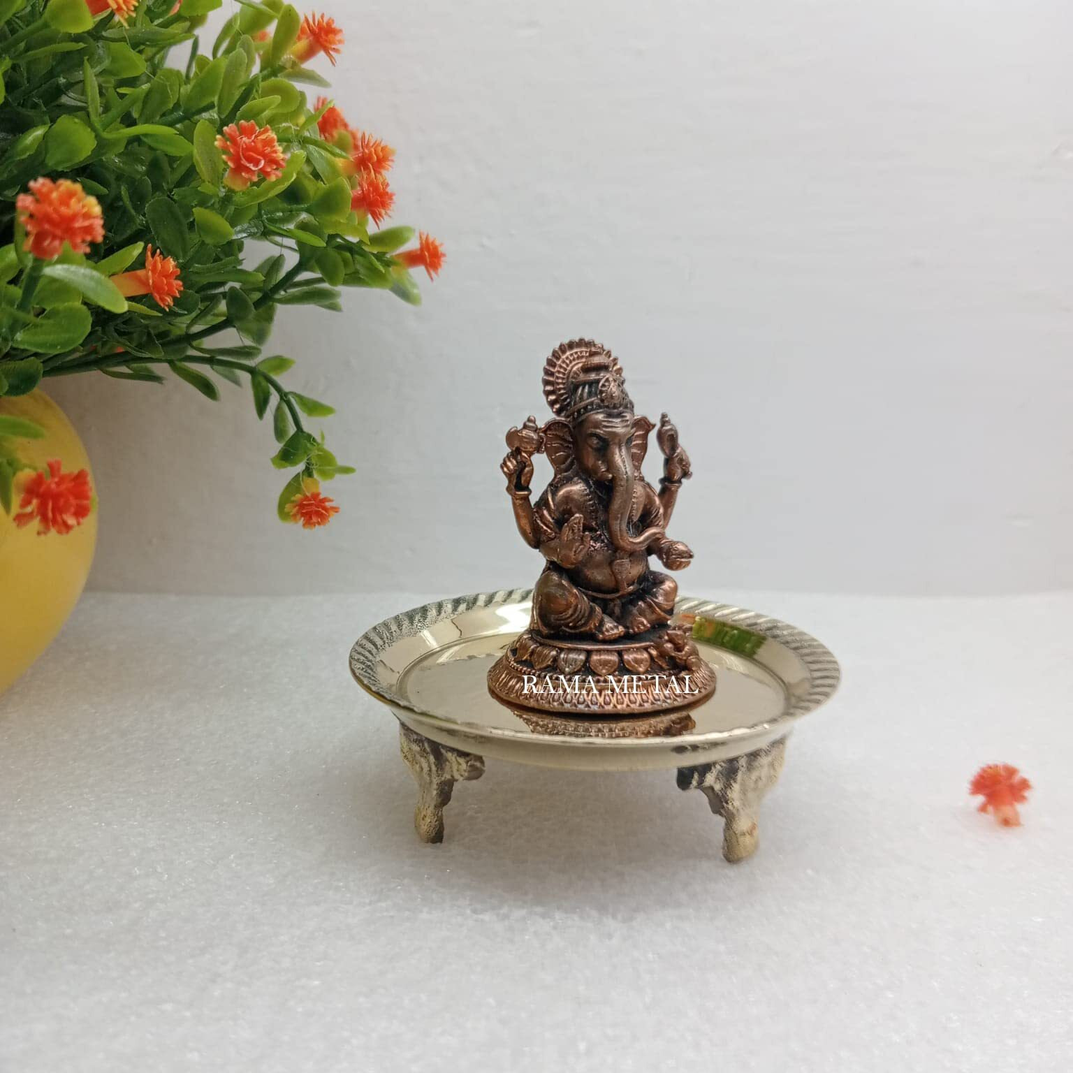 RAMA METAL Copper Ganesh Idol | Ganesha VINAYAGA Copper Idol