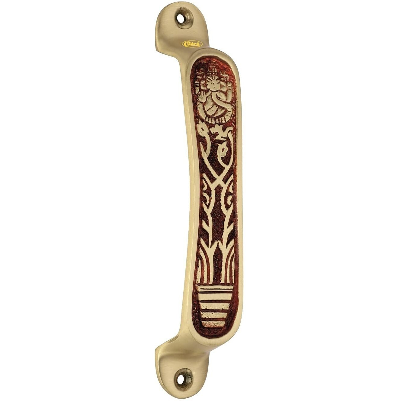 Chitra Ganesh Ji Series Brass Door/Cabinet/Drawer Handles Pack of 2 (6 Inch, Matt Brush Golden Copper)