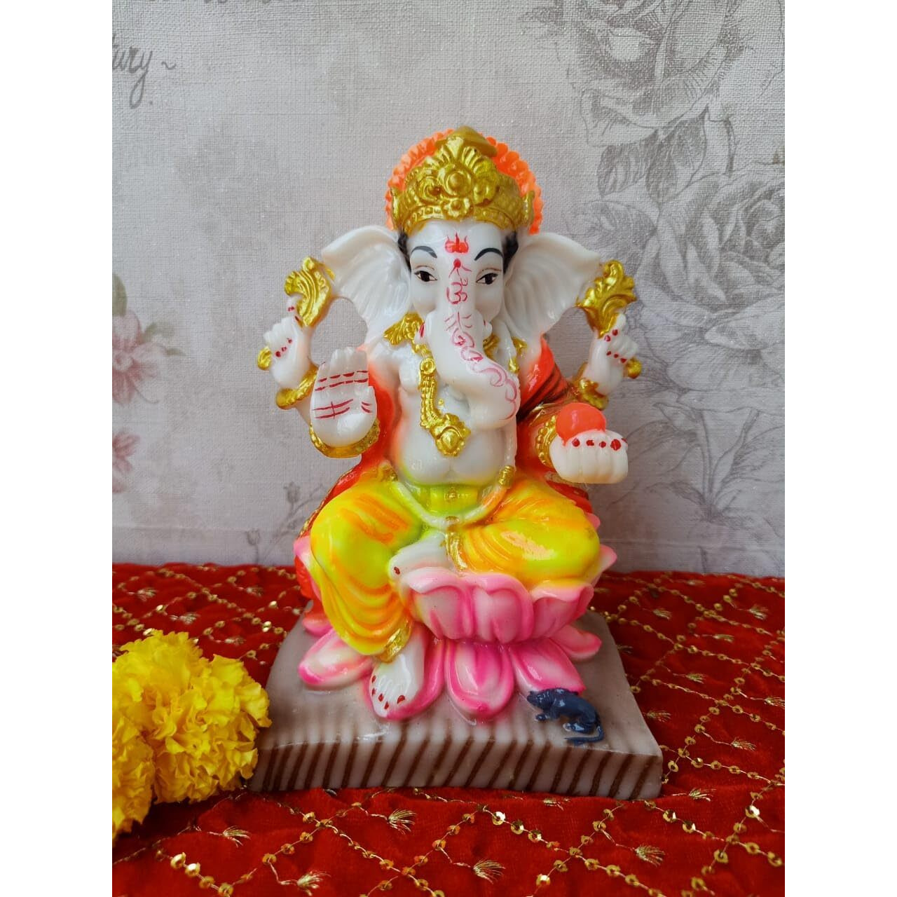 NIRAJ ART Ganesh laxmi sarswati ji set 7 inch for diwali puja Statue Figurine Murti idol Decorative for Home Bedroom Pooja Room Office Table Decoration & Gift Items