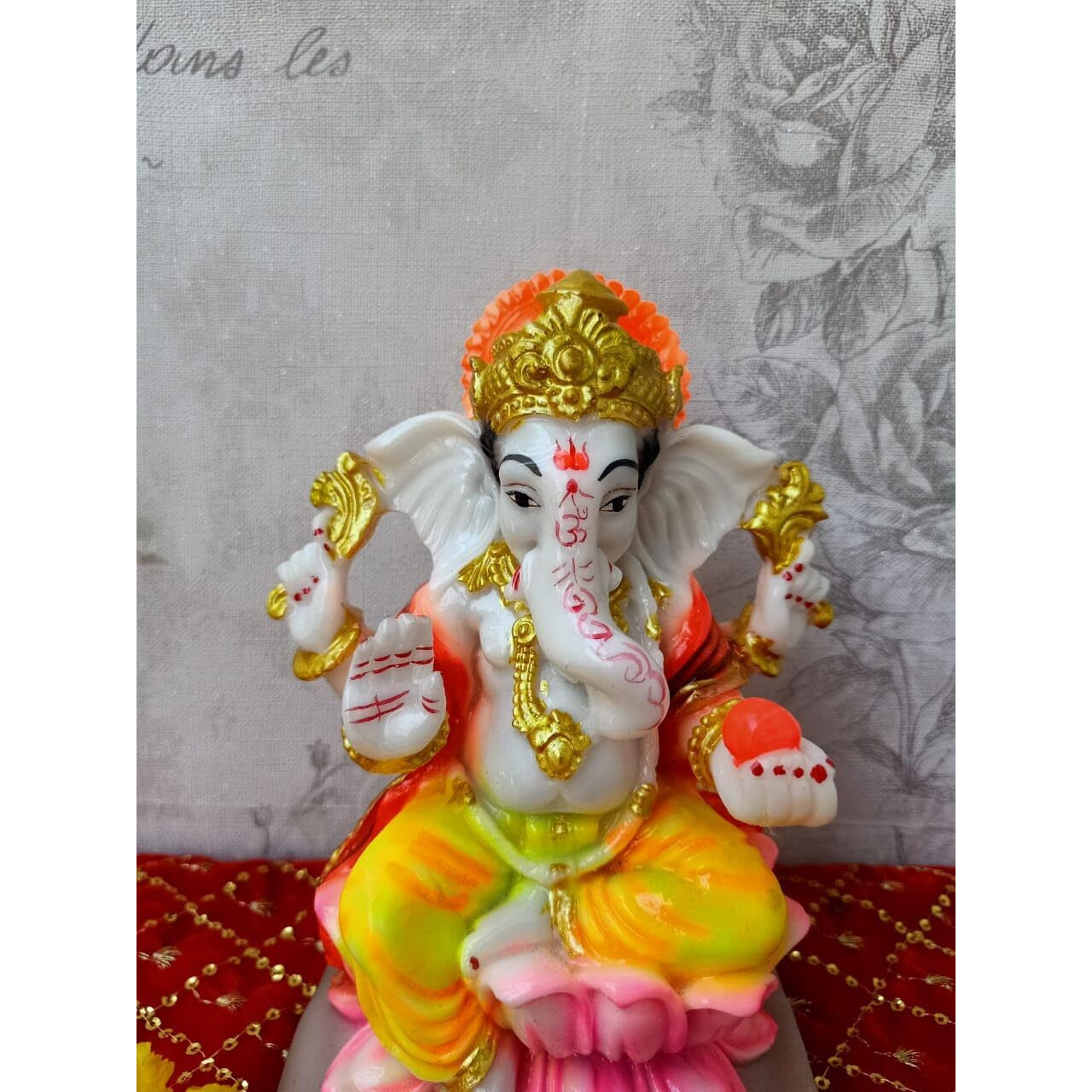 NIRAJ ART Ganesh laxmi sarswati ji set 7 inch for diwali puja Statue Figurine Murti idol Decorative for Home Bedroom Pooja Room Office Table Decoration & Gift Items