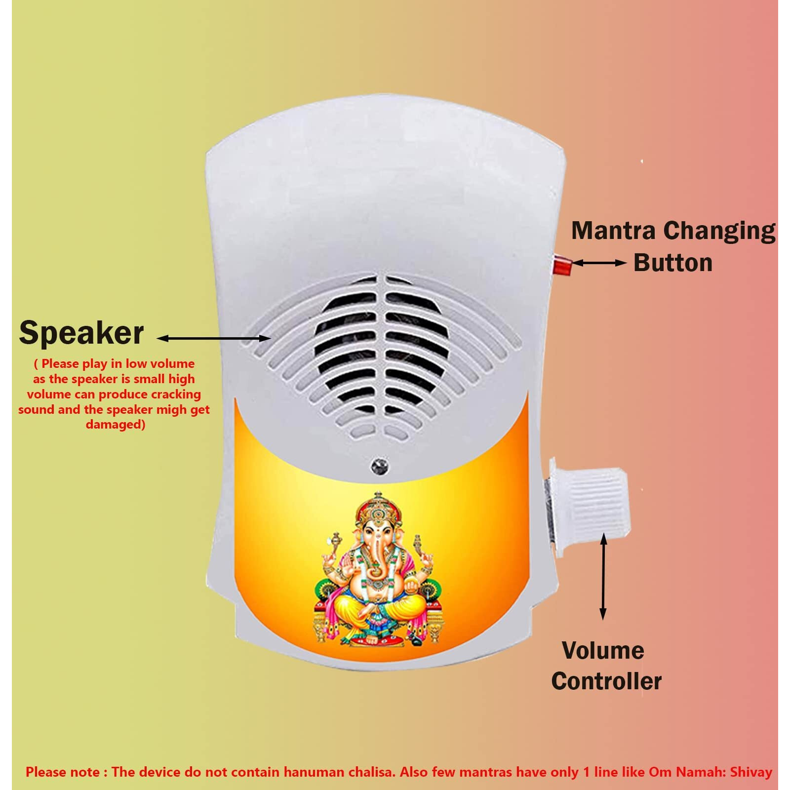 KBV Gayatri Mantra | Maha Mritunjaya Mantra | Ganesh Mantra | Hanuman Mantra | Krishna Mantra | Ram Mantra Chanting Device, Mantra Chanting Box, Akhand Jaap Mantra Chant for Home and Office