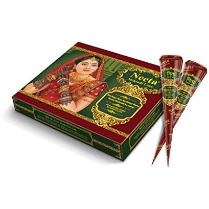 Neeta Mehendi Cone Body Art All Natural Herbal Pure Henna Past (Pack of 24 Pieces) Pack of 2