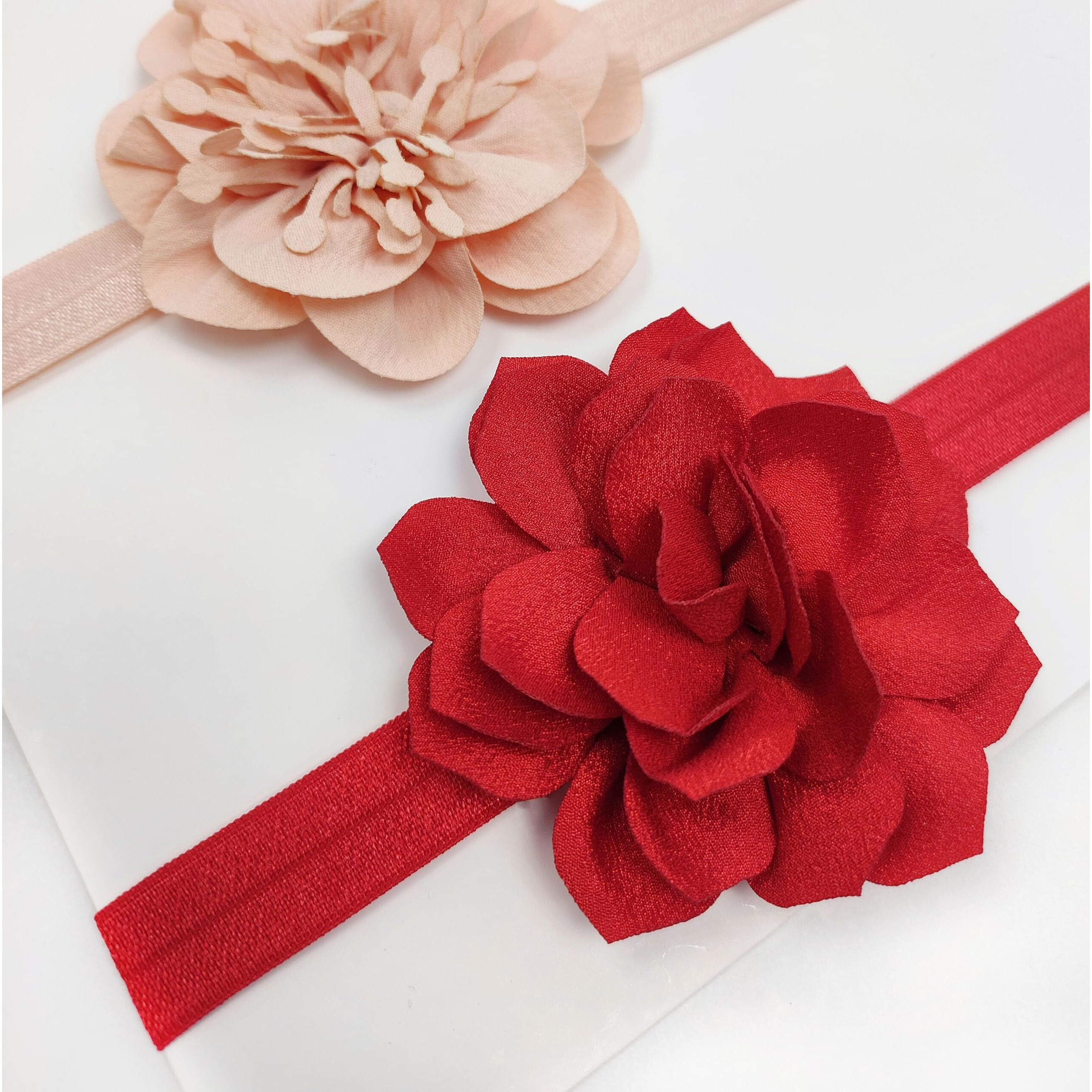 ANNA CREATIONS Premium Designer Soft Flower Bow Hairband Headband Hair Accessories For Baby Girls, Baby Girl Kids Hairband Headbands Elastic Hair Accessory, Pack Of 5 - Multicolor