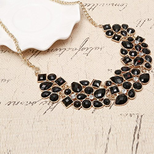 Shining Diva Fashion Latest Stylish Western Choker Necklace for Women and Girls (Black)(8096np)