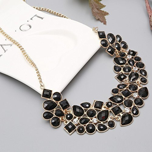 Shining Diva Fashion Latest Stylish Western Choker Necklace for Women and Girls (Black)(8096np)