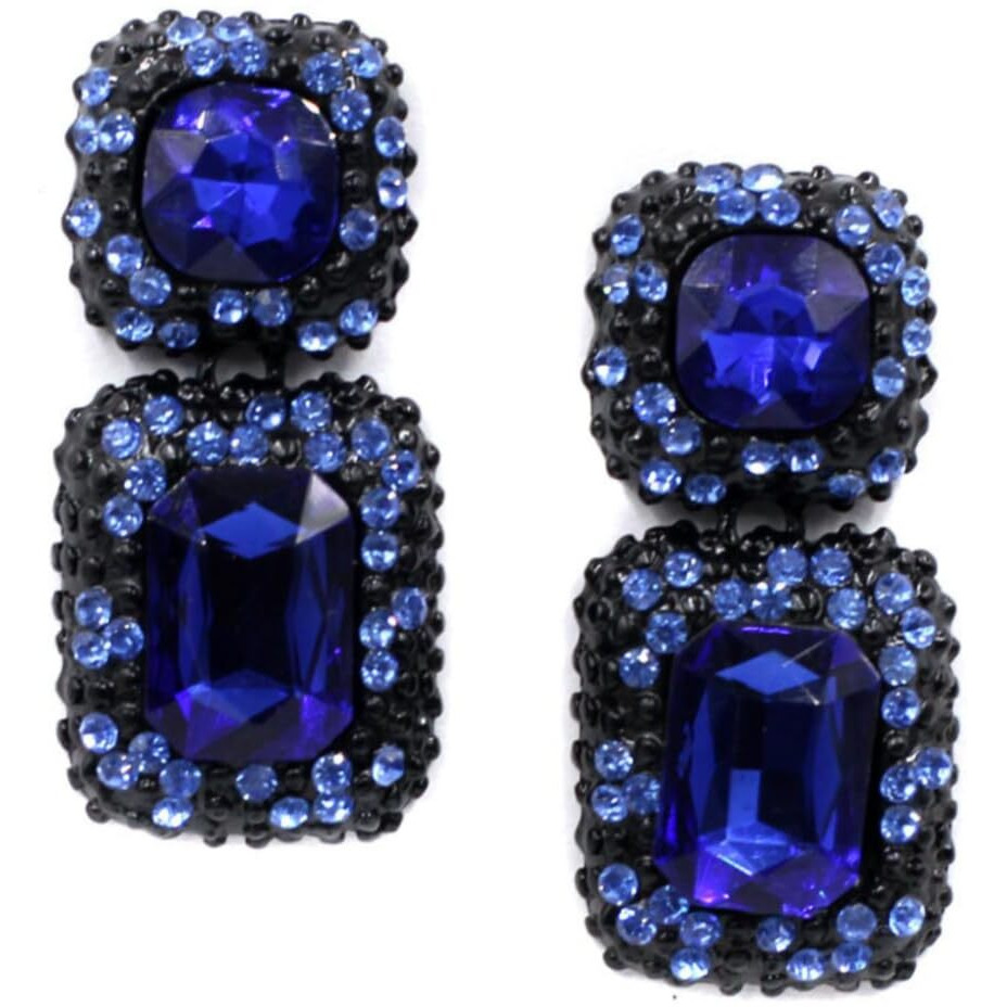 YouBella Jewellery Earrings for women Crystal Earrings for Girls and Women (Blue)