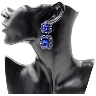 YouBella Jewellery Earrings for women Crystal Earrings for Girls and Women (Blue)