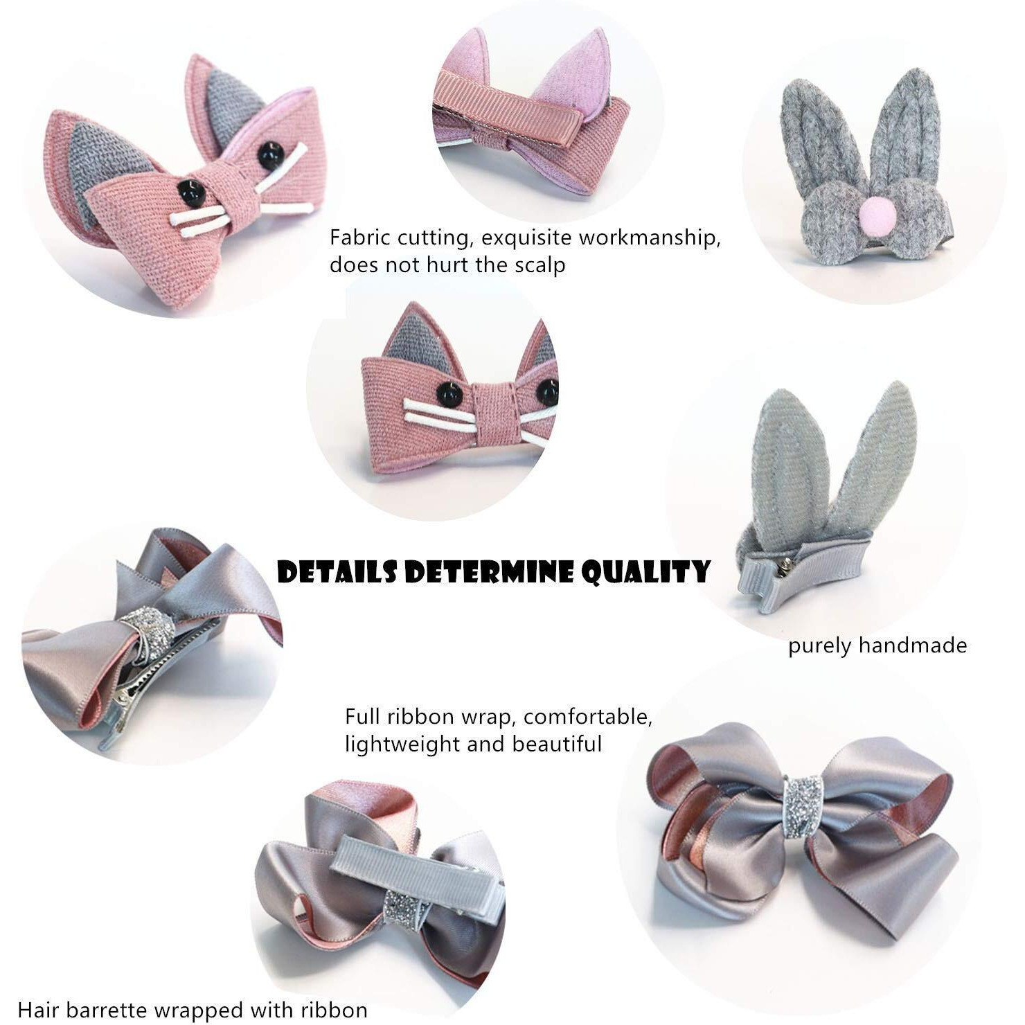 ginoya brothers 36 Pieces Pink & Grey Fancy Head-Wear Accessories For Baby Girls/Toddlers [1 Pack]