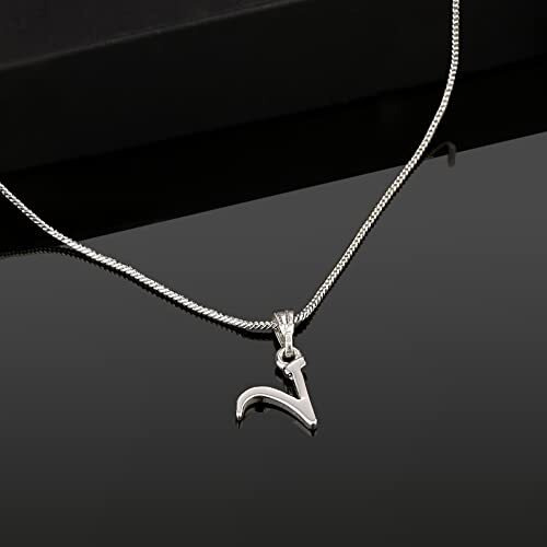 Estele Initial Letters Rhodium Plated Pendants/Charms for Girls & Womens