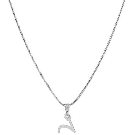 Estele Initial Letters Rhodium Plated Pendants/Charms for Girls & Womens