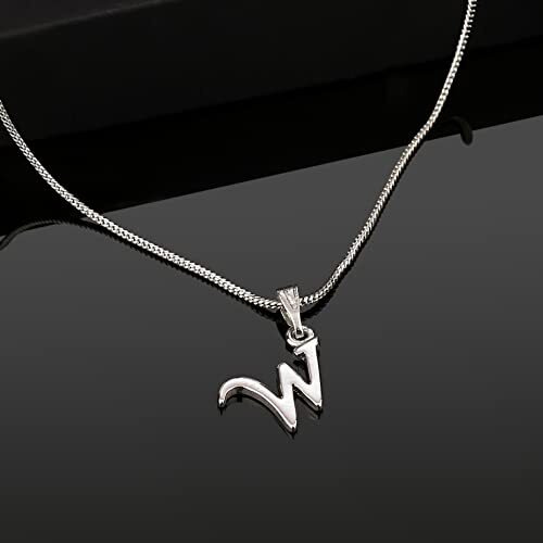 Estele Initial Letters Rhodium Plated Pendants/Charms for Girls & Womens