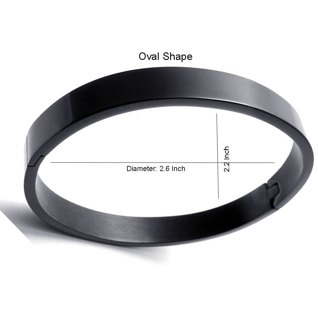 Yellow Chimes Bracelets for Men and Boys Fashion Black Kada Bracelet for Men | High Polished Stainless Steel Kada for Men | Birthday Gift for Men and Boys Anniversary Gift for Husband