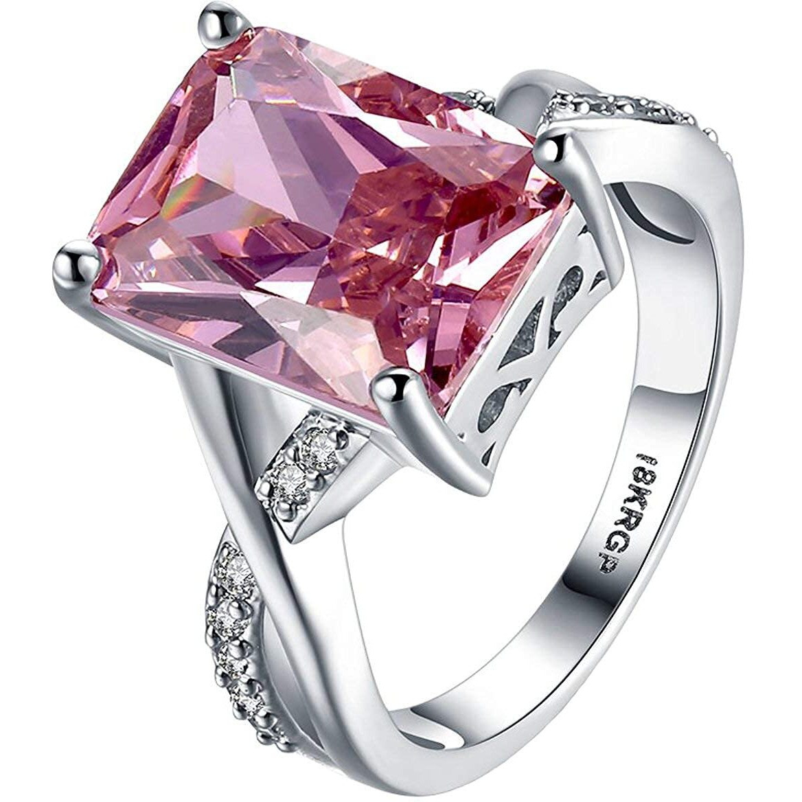 Yellow Chimes Crystal Rings For Women | Adjustable Pink Crystal Ring For Women | Rhodium Plated Finger Ring for Girls | Birthday Gift For Girls & Women Anniversary Gift for Wife