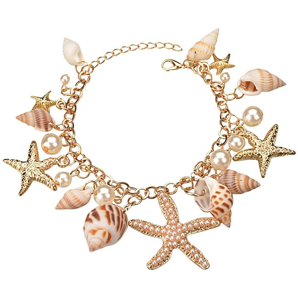 Yellow Chimes Bracelet for Women and Girls Fashion Golden Charm Bracelets for Women and Girls Gold Plated Hanging Pearl Charms Bracelet for Girls & Women