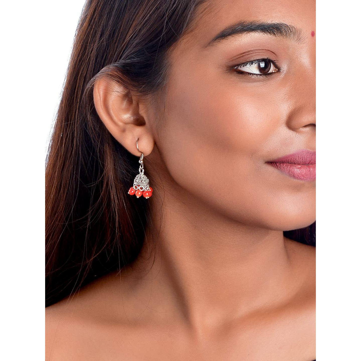 Yellow Chimes 9 Pairs Lively Colors Jhumki by Yellow Chimes Jhumki Earrings for Women (Silver Oxidized) (YCTJER-OXD9-C-SL)