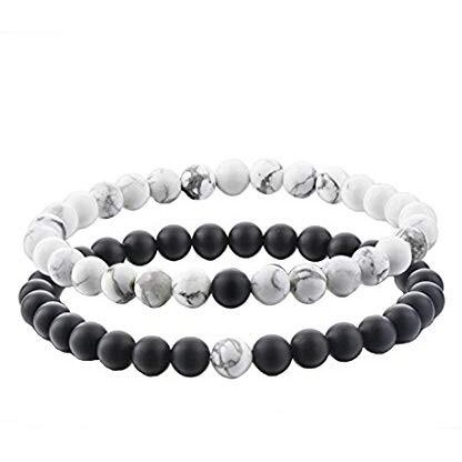 Yellow Chimes DVine Couple Collection Charm Bracelet for Women (Black White)(YCFJCPBR-621DVINE-WHBK)