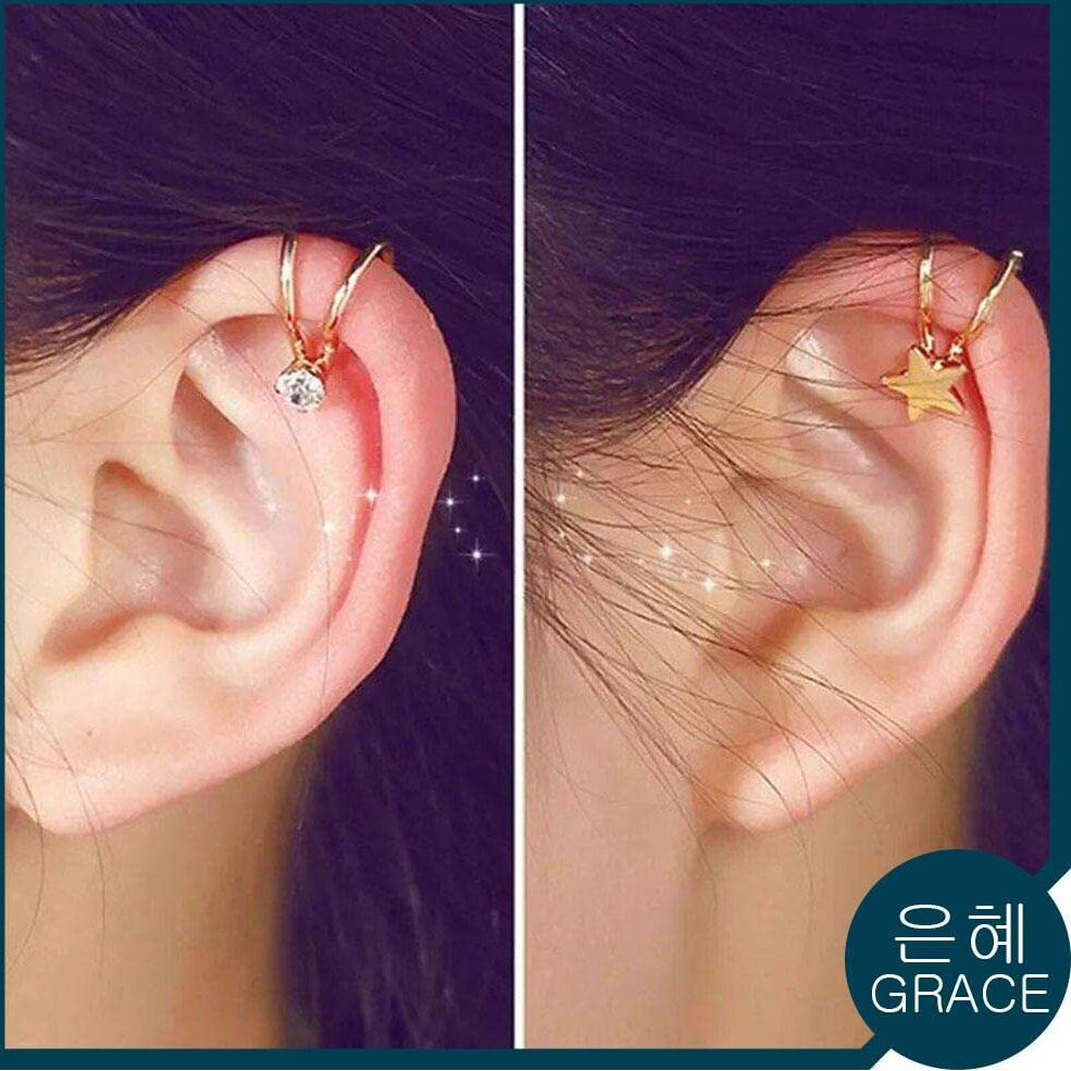 Yellow Chimes Earrings for Women & Girls Fashion Gold Ear Cuff | Gold Plated Clip On Ear Cuff Set | Western Non Piercing Cartilage Ear Cuffs Combo | Birthday Gift for Girls and Women
