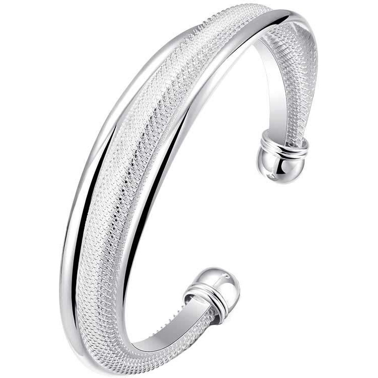 Yellow Chimes Twisting Casual Silver Plated Kadaa for Women (Silver) (YCFJBR-293KADA-SL)