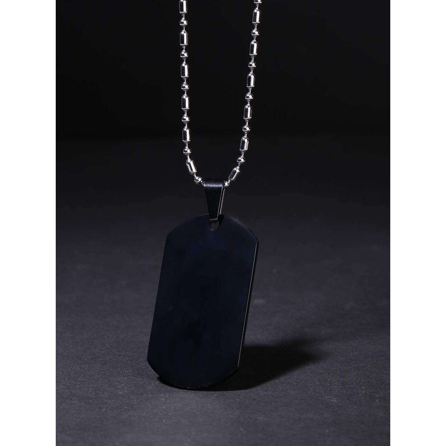 Yellow Chimes Pendant for Men and Boys Black Dog Tag for Men | Stainless Steel Army Dog Tag Chain Pendants for Men | Birthday Gift for Men and Boys Anniversary Gift for Husband