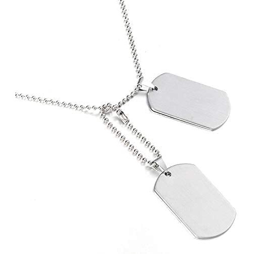Yellow Chimes Pendant for Men and Boys Silver Dog Tag for Men | Stainless Steel Army Dog Tag Chain Pendants for Men | Birthday Gift for Men and Boys Anniversary Gift for Husband