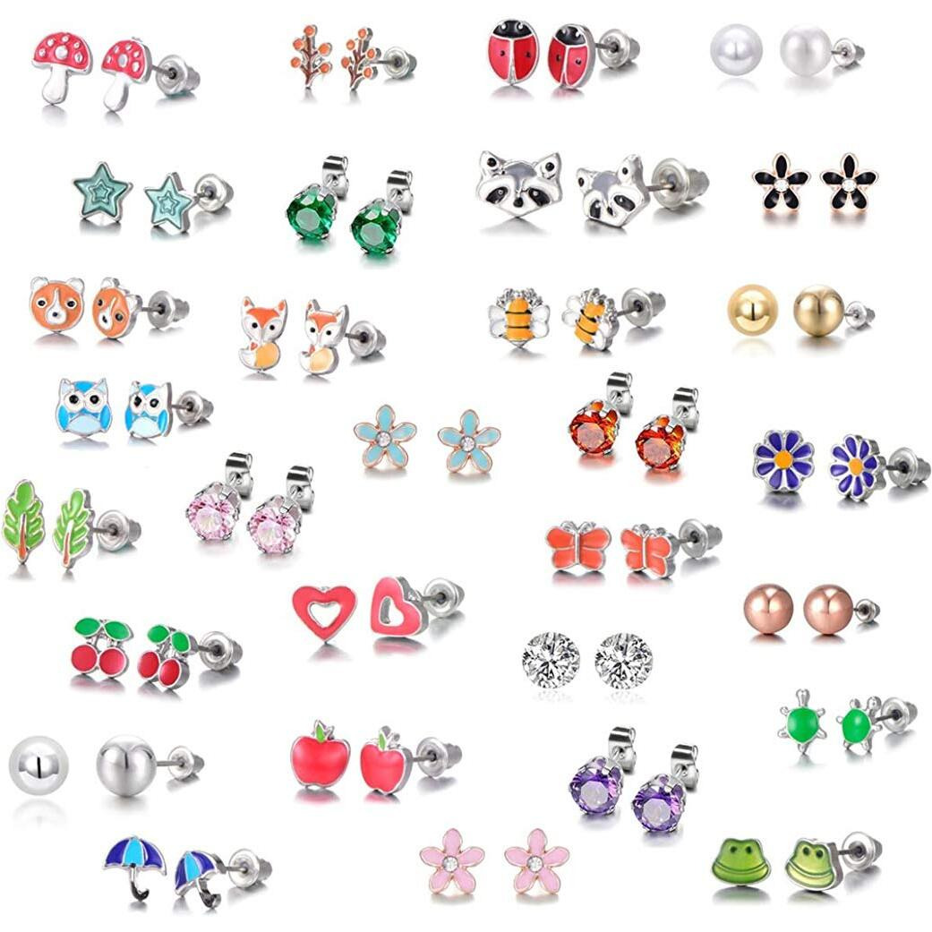 Melbees by Yellow Chimes Earrings for Women and Girls | Fashion Multicolor Studs | Silver Toned Small Stud Earring Set | Westeren stud Earrings Combo| Accessories Jewellery for Women | Birthday Gift for Girls and Women Anniversary Gift for Wife