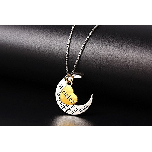 Yellow Chimes Pendant for Women Sisters Love Special Moon Heart Pendant for Girls and Women.