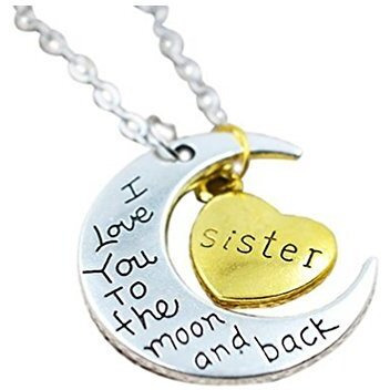 Yellow Chimes Pendant for Women Sisters Love Special Moon Heart Pendant for Girls and Women.