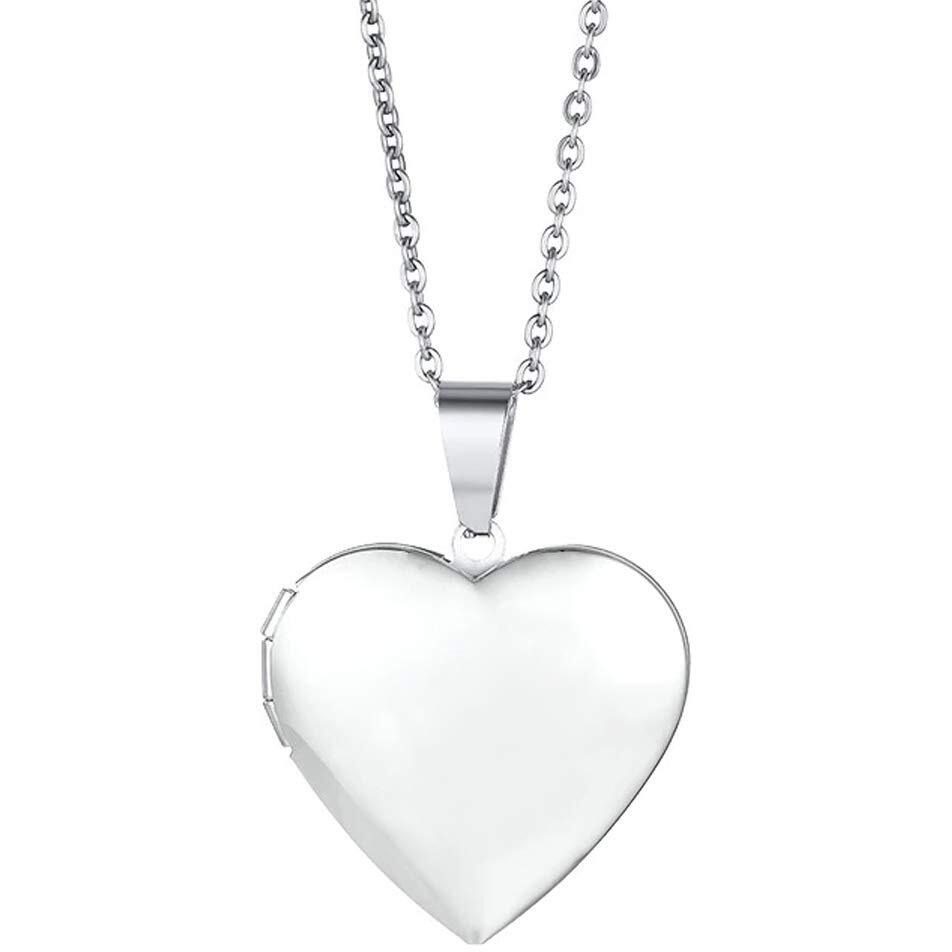 Yellow Chimes Pendant for Women Silver Plated Openable Heart Photo Frame Locket Gift Jewelry Pendant Necklace for Men and Women Valentine Gift for Girls