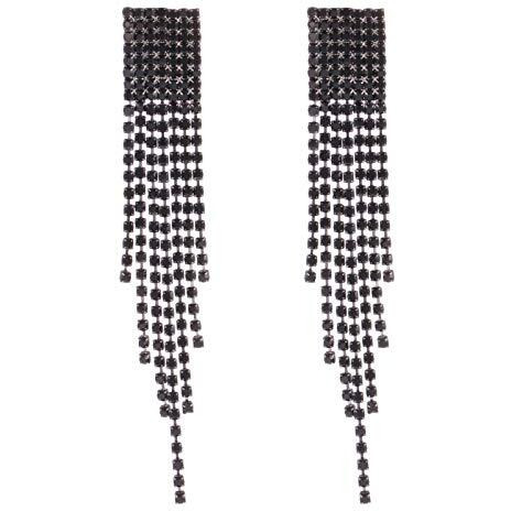 Yellow Chimes Earrings for Women and Girls | Fashion Black Crystal Stone Dangler Earring | Western Long Danglers Earrings | Accessories Jewellery for Women | Birthday Gift for Girls and Women Anniversary Gift for Wife