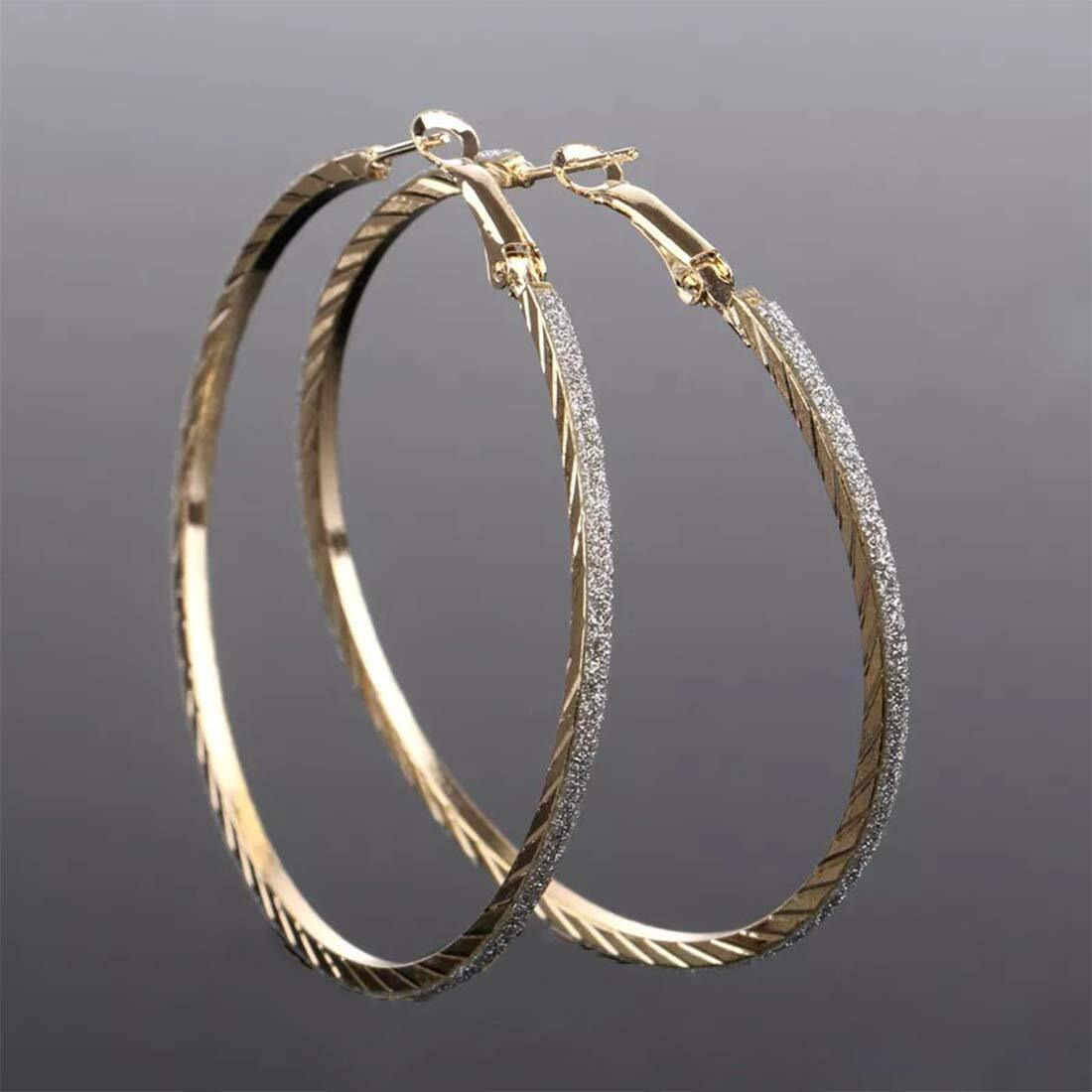 Yellow Chimes Earrings for Women and Girls | Fashion Gold Plated Hoop Earring | Western Big Hoop Earrings | Accessories Jewellery for Women | Birthday Gift for Girls and Women Anniversary Gift for Wife