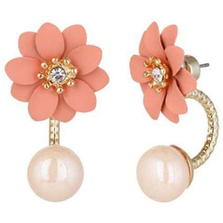 Yellow Chimes Stud Earrings for Women 4 Pair Combo Earrings Modern Style Latest Floral Pearl Studs Earrings Set For Women and Girls