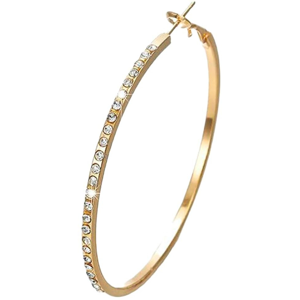Yellow Chimes Hoop Earrings for Women Fashion Crystal Hoops Earrings Set | Multicolor Big Hoops Bali Combo of 3 Pairs Earrings for Girls | Birthday Gift for Girls & Women Anniversary Gift for Wife