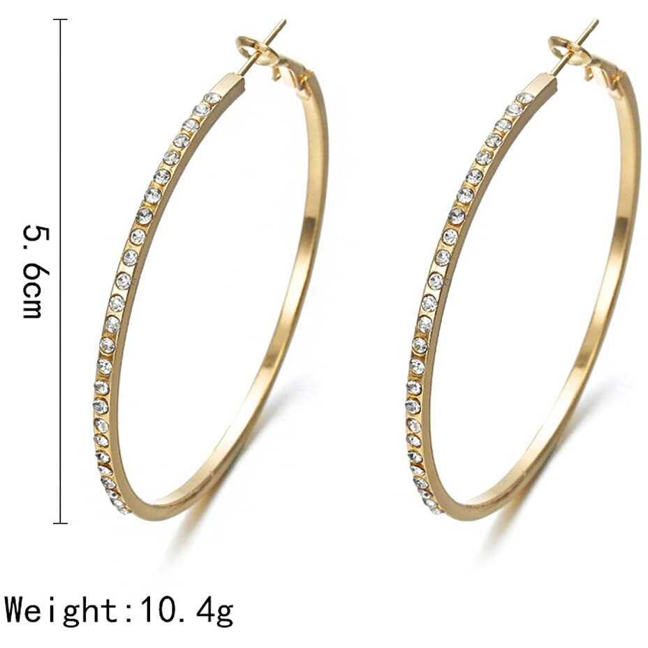 Yellow Chimes Hoop Earrings for Women Fashion Crystal Hoops Earrings Set | Multicolor Big Hoops Bali Combo of 3 Pairs Earrings for Girls | Birthday Gift for Girls & Women Anniversary Gift for Wife