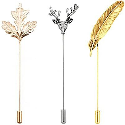 Yellow Chimes Lapel Pin for Men and Boys Leaf Lapel Pin for Men Suit | Gold Plated Formal Stainless Steel Golden Lapel Pins | Birthday Gift for Men and Boys Anniversary Gift for Husband