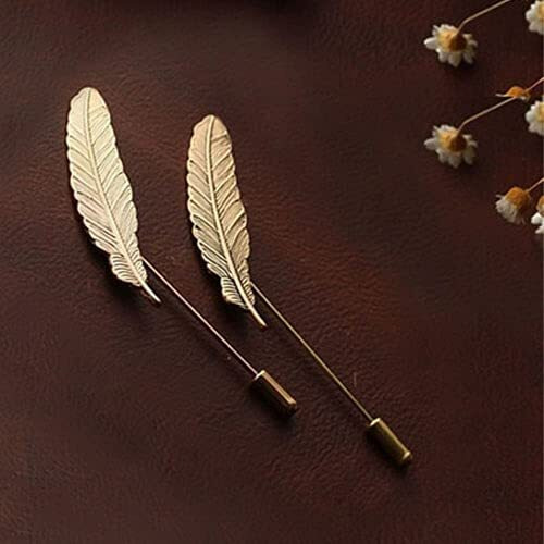 Yellow Chimes Lapel Pin for Men and Boys Leaf Lapel Pin for Men Suit | Gold Plated Formal Stainless Steel Golden Lapel Pins | Birthday Gift for Men and Boys Anniversary Gift for Husband