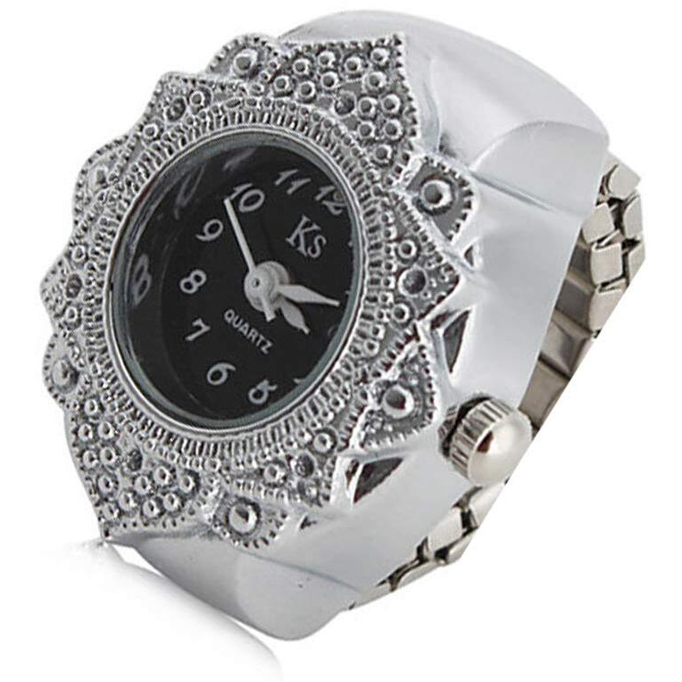 Yellow Chimes Rings for Women Dial Analog Watch Ring Stretchable Ring Watch for Women and Girls.