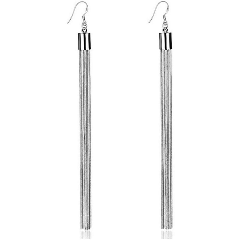 Yellow Chimes Danglers Earrings for Women | Silver Earrings for Girls | Fashion Women Earrings | Long Chain Dangler Earrings | Birthday Gift For Girls Anniversary Gift for Wife