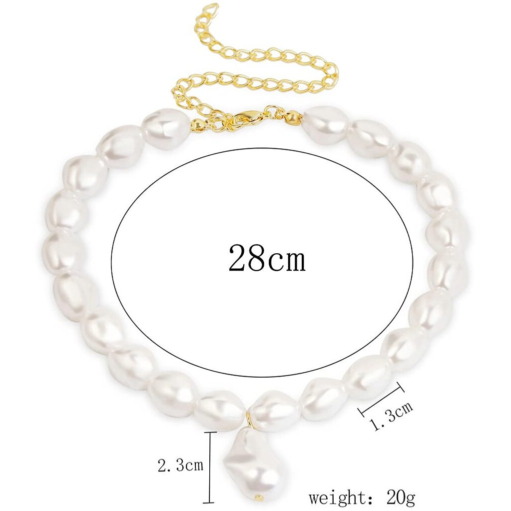 Yellow Chimes Choker Necklace for Women White Pearl Choker Necklace Fashion Looks Choker Necklace for Women and Girls.