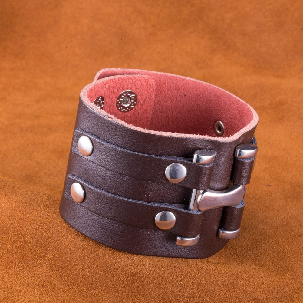 Yellow Chimes Casual Wraps Cuff for Men (Brown) (MXFJBR-164B-BR)