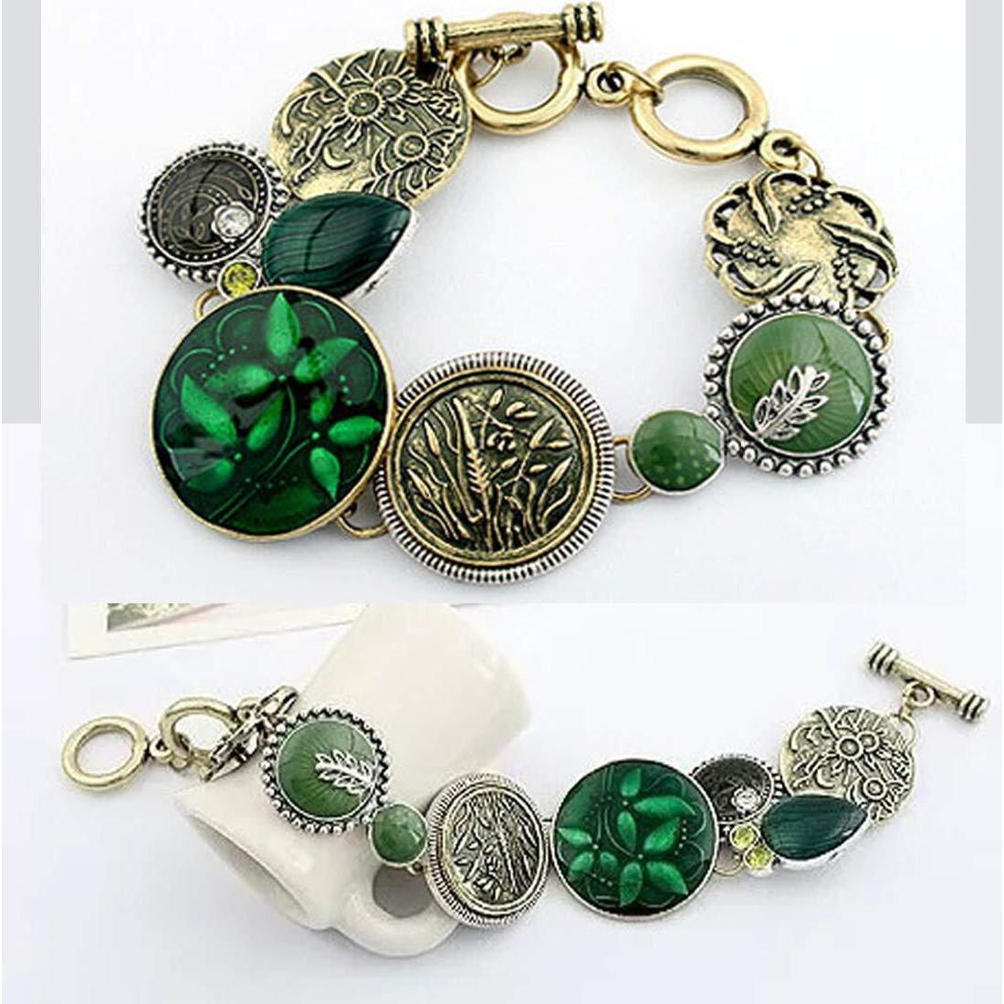 Yellow Chimes Bracelet for Women Gold Plated Antique Craftwork Oxidized Gold Plated Bracelet for Women and Girls.