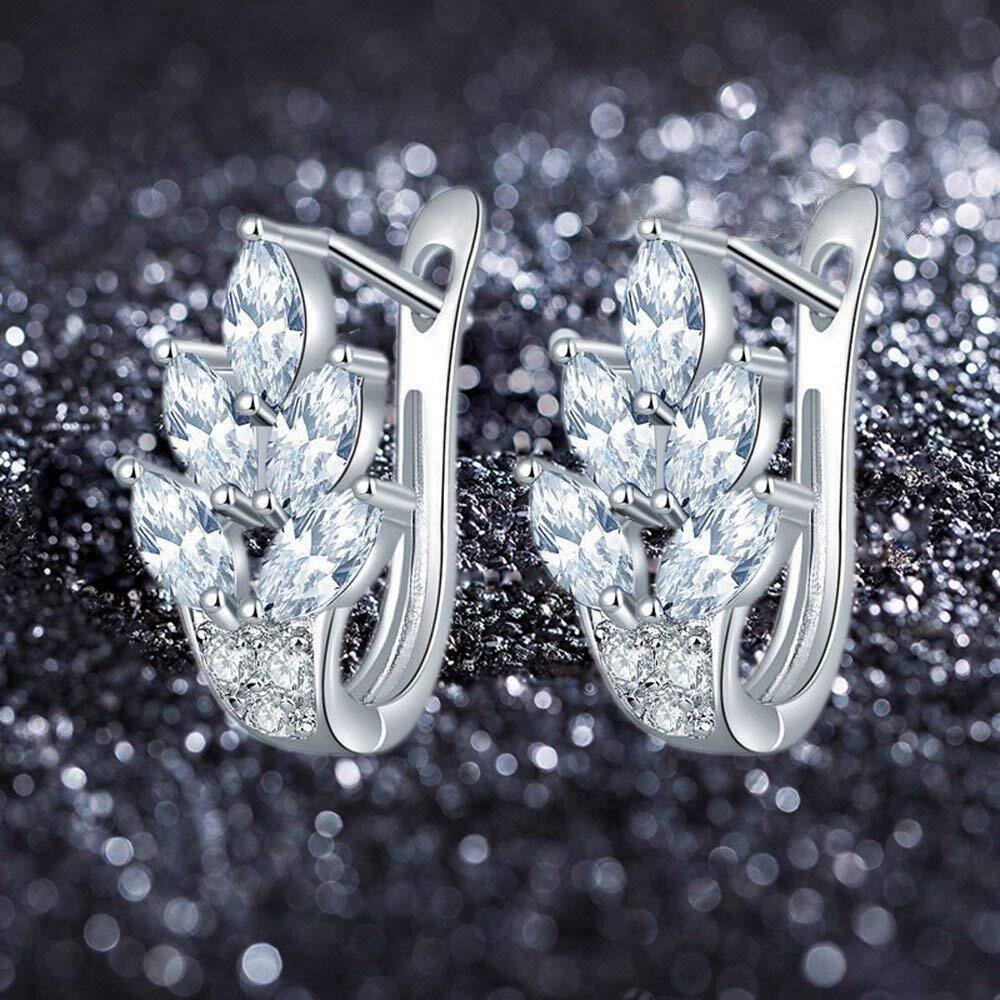 Yellow Chimes Crystals from Swarovski Leafs Stylish Fashion Hoops Earrings for Women and Girls Fancy Party Wear