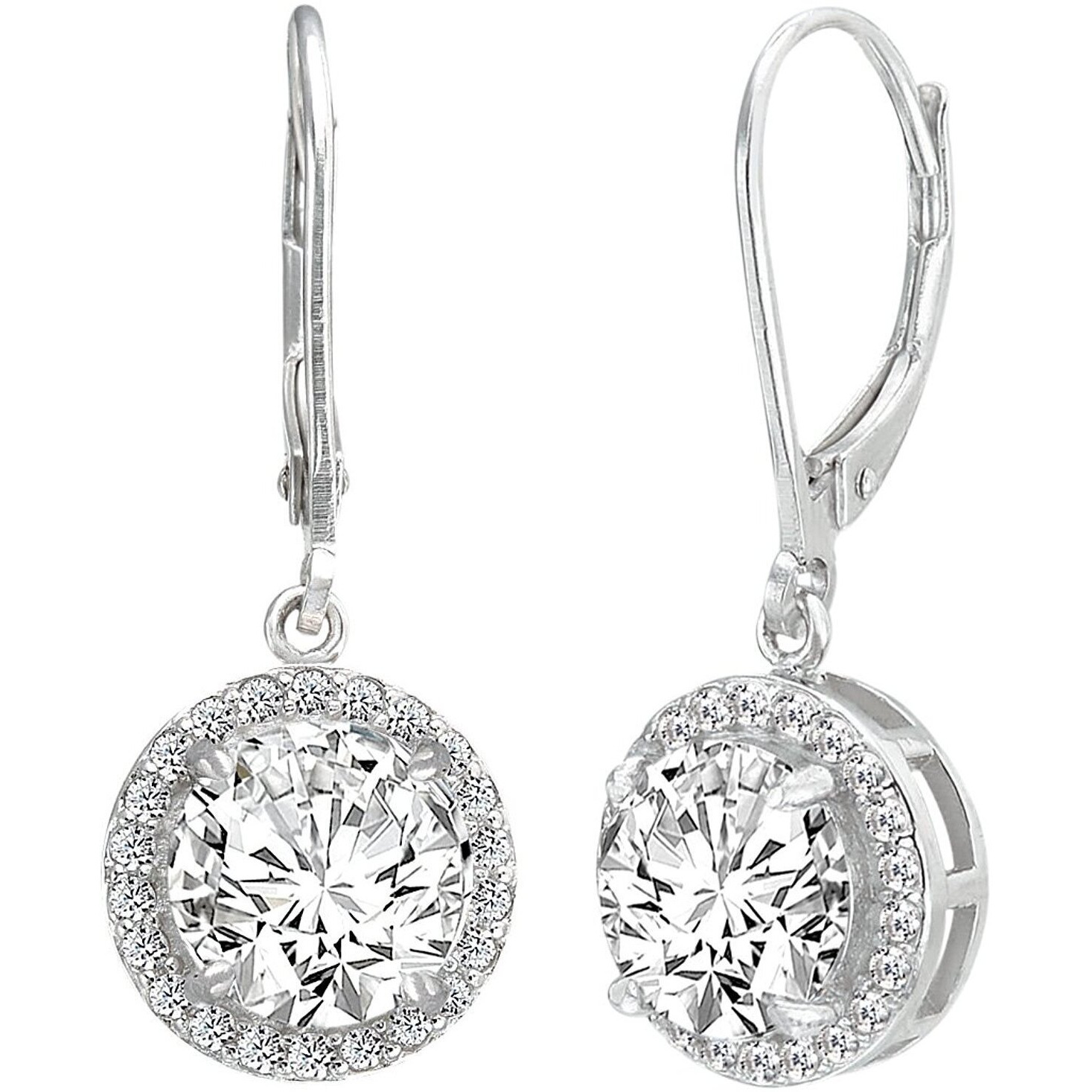 Yellow Chimes Earrings for Women Fashion White Crystal Hoops | Rhodium Plated Silver Hoops Earrings for Girls | Birthday Gift for Girls & Women Anniversary Gift for Wife