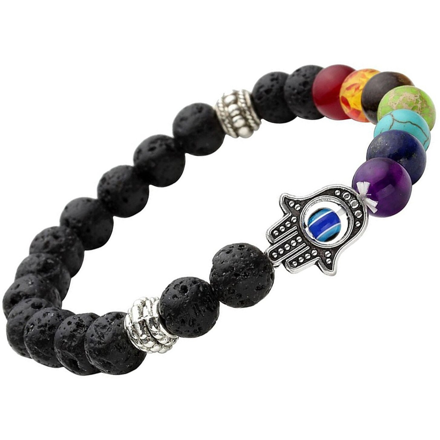 Yellow Chimes Reiki Meditation Healing by Yellow Chimes Beaded Bracelet for Women (Multicolor)(YCFJBR 620DVINE BKMC)