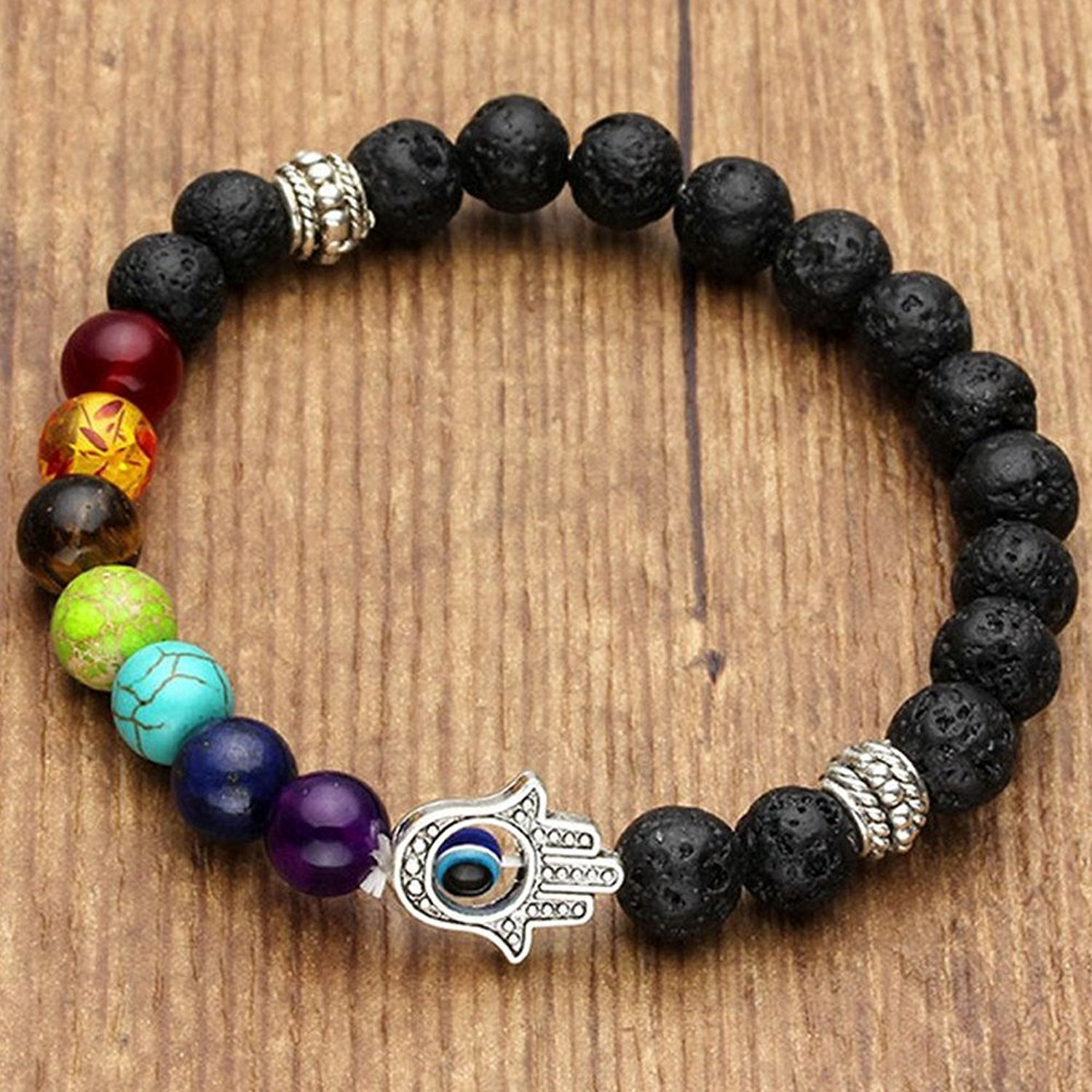 Yellow Chimes Reiki Meditation Healing by Yellow Chimes Beaded Bracelet for Women (Multicolor)(YCFJBR 620DVINE BKMC)