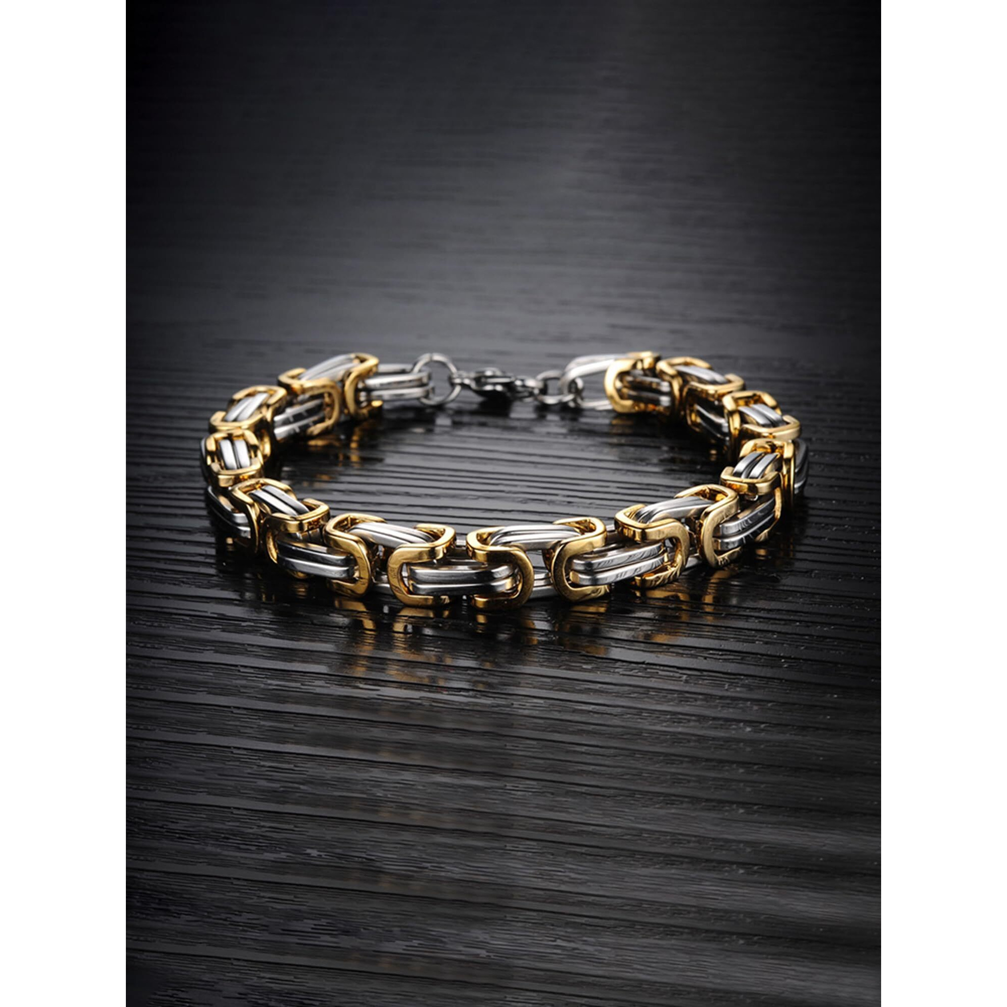 Yellow Chimes Bracelets for Men and Boys Fashion Gold Bracelet for Men | Stainless Steel Silver Chain Bracelet for Men | Birthday Gift for Men and Boys Anniversary Gift for Husband